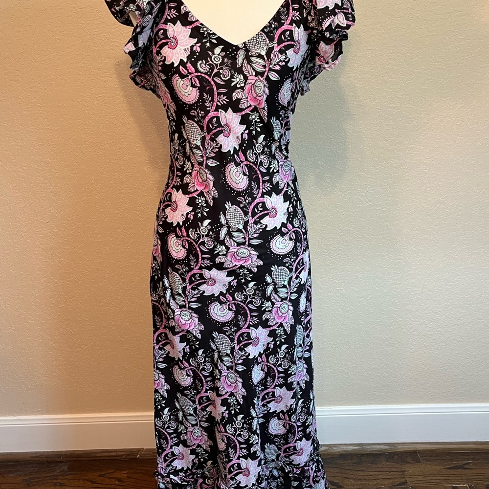 Mille xxs Floral Black and Pink Dress